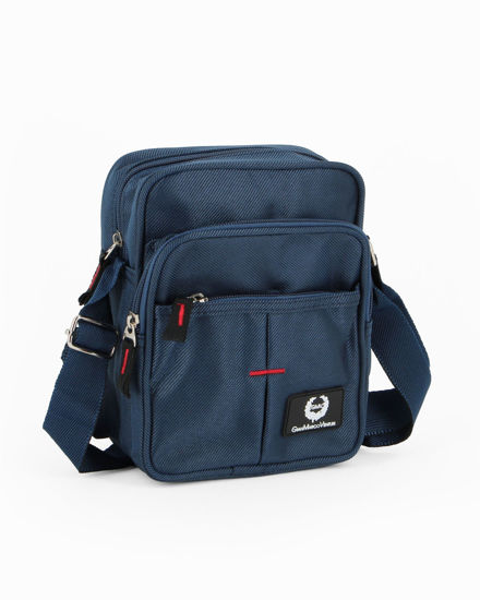 Immagine di GIANMARCO VENTURI - Borsello blu con due tasche frontali e una tasca posteriore