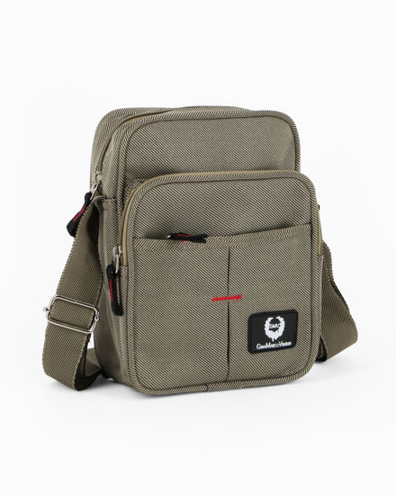 Immagine di GIANMARCO VENTURI - Borsello beige con due tasche frontali e una tasca posteriore