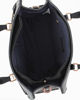 Immagine di CORTINA POLO STYLE - Borsa due manici nera loggata con tasca frontale, tracolla removibile