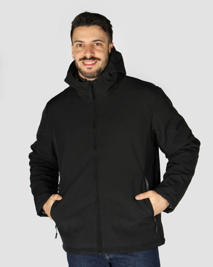 Immagine di GIUBBINO C/CAPP.SOFTSHELL RICO BLACK