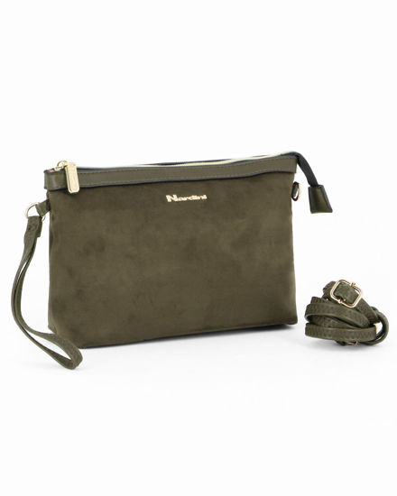 Immagine di NARDINI - Tracollina verde scamosciata con cinturino da polso