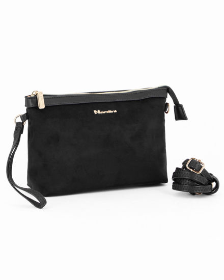 Immagine di NARDINI - Tracollina nera scamosciata con cinturino da polso