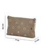 Immagine di DIVAS - Tracolla taupe in VERA PELLE con occhielli