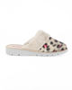 Immagine di TIGLIO - Pantofola leopardata beige con pelliccia, MADE IN ITALY