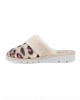 Immagine di TIGLIO - Pantofola leopardata beige con pelliccia, MADE IN ITALY