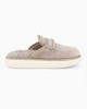 Immagine di TIGLIO RAMBLAS - Pantofola beige da donna con pelliccia interna e cinturino con strass