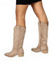 Immagine di SOLEIL - Stivale texano khaki scamosciato con zip laterale, tacco 5CM