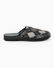 Immagine di TIGLIO - Pantofola nera da uomo con sottopiede in VERA PELLE, MADE IN ITALY