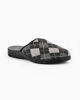 Immagine di TIGLIO - Pantofola nera da uomo con sottopiede in VERA PELLE, MADE IN ITALY