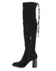 Immagine di MISS GLOBO - Stivale nero scamosciato con zip laterale e coulisse, tacco 8CM