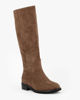 Immagine di MISS GLOBO - Stivale khaki scamosciato con zip laterale, tacco 3CM