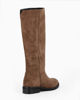 Immagine di MISS GLOBO - Stivale khaki scamosciato con zip laterale, tacco 3CM