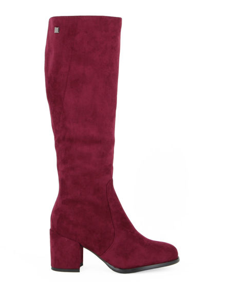 Immagine di MISS GLOBO - Stivale bordeaux scamosciato con zip laterale, tacco 7CM