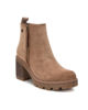 Immagine di REFRESH - Tronchetto taupe scamosciato con zip laterale, tacco 7,5CM