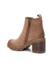 Immagine di REFRESH - Tronchetto taupe scamosciato con zip laterale, tacco 7,5CM
