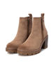 Immagine di REFRESH - Tronchetto taupe scamosciato con zip laterale, tacco 7,5CM