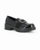 Immagine di MISS GLOBO - Mocassino nero naplak con sottopiede memory soft e fascia elastica frontale con inserto metallico