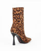 Immagine di GLOBO ROSA - Stivale leopardato scamosciato a punta con zip laterale, tacco 9,5CM