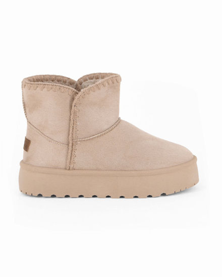 Immagine di RIFLE - Stivaletto beige scamosciato con pelliccia interna
