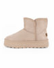 Immagine di RIFLE - Stivaletto beige scamosciato con pelliccia interna