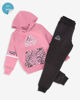 Immagine di KAPPA - COMPLETO TUTA FELPA ROSA CON CAPPUCCIO E STAMPA MACULATA DA BAMBINA
