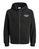Immagine di JACK&JONES - FELPA CON CAPPUCCIO FULL ZIP NERA CON LOGO DA UOMO
