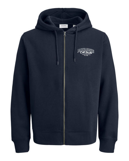 Immagine di JACK&JONES - FELPA CON CAPPUCCIO FULL ZIP BLU CON LOGO DA UOMO