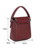 Immagine di RIFLE - Minibag bordeaux con un manico e patta scamosciata, tracolla removibile