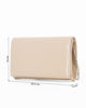 Immagine di TATOO - Tracolla beige in vernice con patta e due scomparti interni, MADE IN ITALY