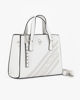 Immagine di CORTINA POLO STYLE - Borsa due manici bianca con borchie, tracolla removibile