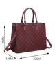 Immagine di ENRICO COVERI - Borsa due manici loggata bordeaux con tracolla removibile