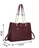 Immagine di ENRICO COVERI - Borsa shopping bordeaux loggata con pattina e tasca posteriore, tracolla removibile