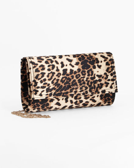 Immagine di NARDINI- Pochette leopardata in raso con patta
