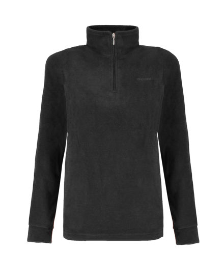 Immagine di BRUGI - MICROPILE NERO DA DONNA CON MEZZA ZIP