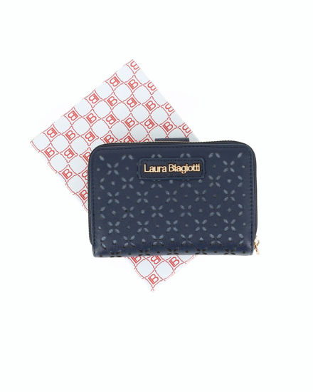 Immagine di LAURA BIAGIOTTI - Portafoglio blu traforato da donna