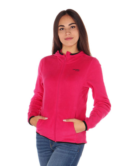 Immagine di ON SPIRIT - PILE FUXIA DA DONNA CON CAPPUCCIO E ZIP