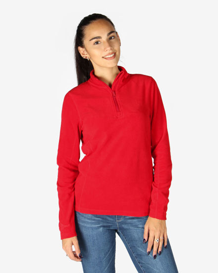 Immagine di ON SPIRIT - MICROPILE ROSSO DA DONNA MEZZA ZIP