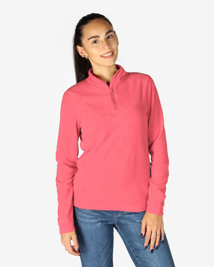 Immagine di ON SPIRIT - MICROPILE ROSSO CORALLO DA DONNA MEZZA ZIP