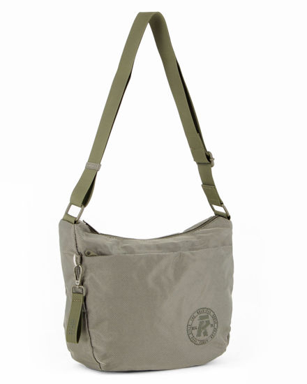 Immagine di RIFLE - Borsa mezzaluna verde con tasca frontale