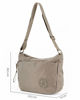 Immagine di RIFLE - Borsa mezzaluna taupe con tasca frontale