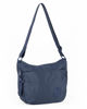 Immagine di RIFLE - Borsa mezzaluna blu con tasca frontale