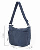 Immagine di RIFLE - Borsa mezzaluna blu con tasca frontale