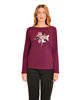 Immagine di T-SHIRT ML FLOWER BURGUNDY