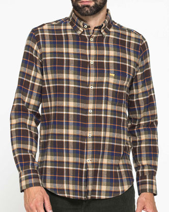 Camicia dritta in flanella - Beige/marrone - 18.00