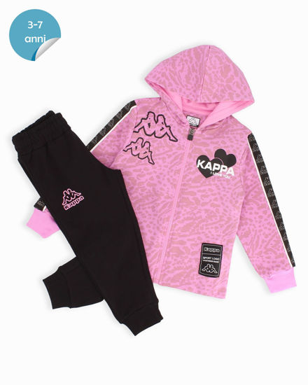 Immagine di KAPPA - TUTA COMPLETA FULL ZIP CON CAPPUCCIO ROSA DA BAMBINA