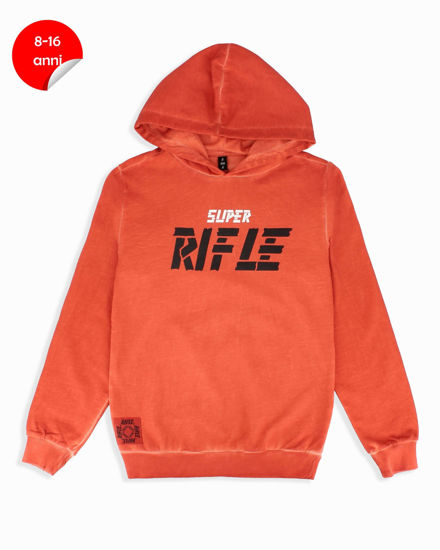 Immagine di RIFLE - FELPA CON CAPPUCCIO ARANCIONE DA RAGAZZO