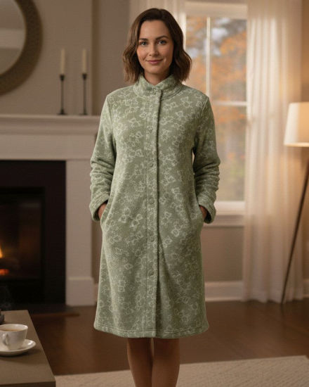 Immagine di INFIORE - VESTAGLIA HAPPY BEAR CON BOTTONI VERDE  DA DONNA