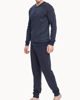Immagine di ENRICO COVERI - PIGIAMA MANICA LUNGA BLU IN COTONE INTERLOCK
