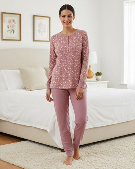 Immagine di INFIORE - PIGIAMA LOVE ME MANICA LUNGA LILLA DA DONNA