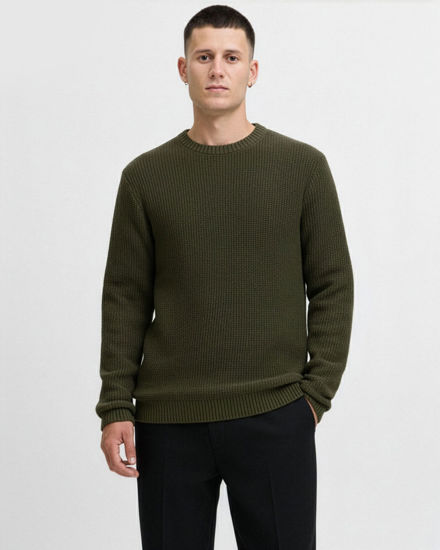 Immagine di JACK&JONES - MAGLIONE GIROCOLLO VERDE DA UOMO